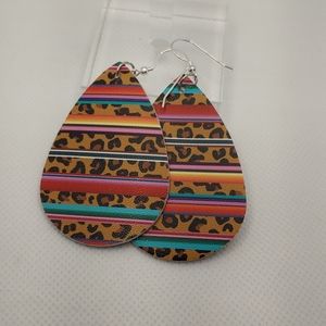 Faux leather earrings